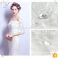 2016 Mermaid Wedding Dresses Long Sleeves Lace Beaded White Sexy Bridal Gowns with Long Tail